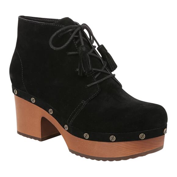 Dr. Scholl's Shoes - Dr. Scholl’s Women's Original Chic Suede Laced Platform Booties Black Size 8 1/2